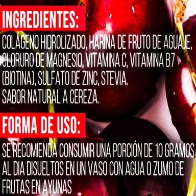 COLÁGENO MUJER AGUAJE EN POLVO 500 G SABOR CEREZA - 4