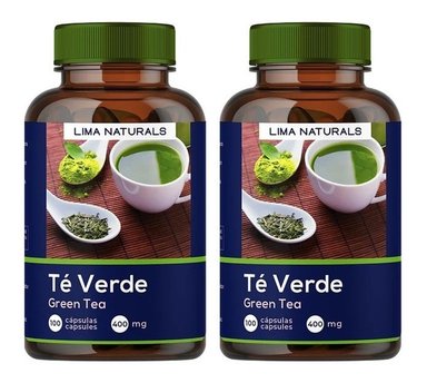 PACK 02 FRASCOS LIMA NATURALS TE VERDE 100 CÁPSULAS
