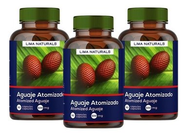 CÁPSULAS LIMA NATURALS AGUAJE ATOMIZADO COMPRIMIDOS PACK 03 FRASCOS 90 UNIDADES