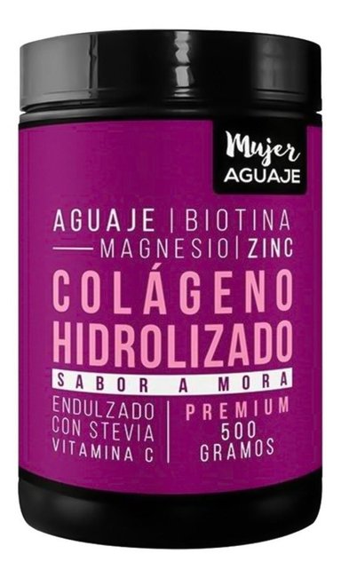 BEBIDA EN POLVO MUJER AGUAJE COLÁGENO 500 G SABOR MORA