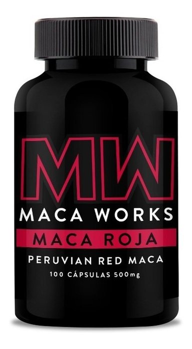 CÁPSULAS MACA WORKS MACA ROJA COMPRIMIDOS 100 UNIDADES