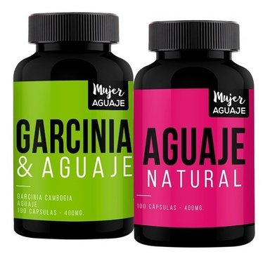 PACK CÁPSULAS MUJER AGUAJE GARCINIA Y AGUAJE COMPRIMIDOS 100 UNIDADES + AGUAJE NATURAL 100 UNIDADES