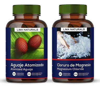 PACK CÁPSULAS LIMA NATURALS CLORURO DE MAGNESIO COMPRIMIDOS 60 UNIDADES + AGUAJE ATOMIZADO 90 UNIDADES