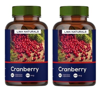 CÁPSULAS LIMA NATURALS CRANBERRY COMPRIMIDOS PACK 02 FRASCOS 60 UNIDADES