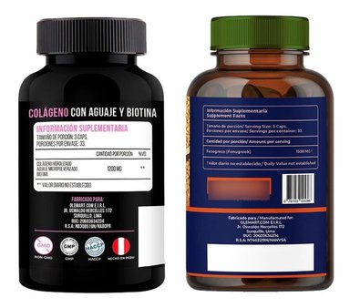 PACK CÁPSULAS LIMA NATURALS COLÁGENO AGUAJE Y BIOTINA COMPRIMIDOS 100 UNIDADES + FENOGRECO 100 UNIDADES - 4