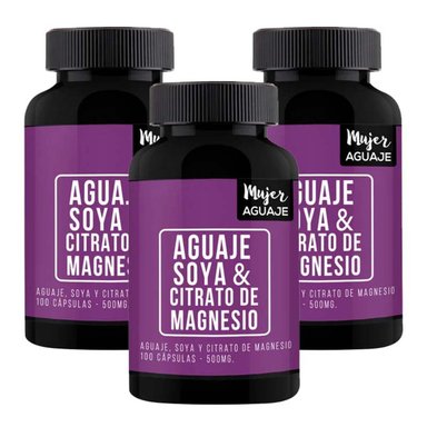 CÁPSULAS MUJER AGUAJE AGUAJE SOYA Y MAGNESIO COMPRIMIDOS 100 UNIDADES PACK 3