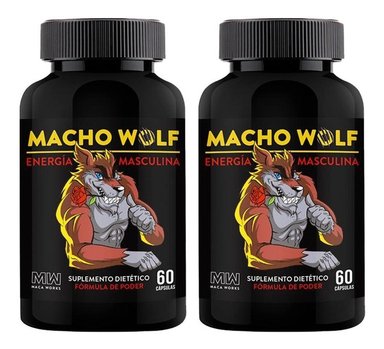 CÁPSULAS MACA WORKS MACHO WOLF COMPRIMIDOS PACK 02 FRASCOS 60 UNIDADES
