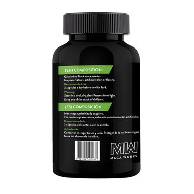 PACK LIMA NATURALS COMPRIMIDOS CLORURO DE MAGNESIO 60 CÁPSULAS + MACA NEGRA 100 CÁPSULAS MACA WORKS - 5