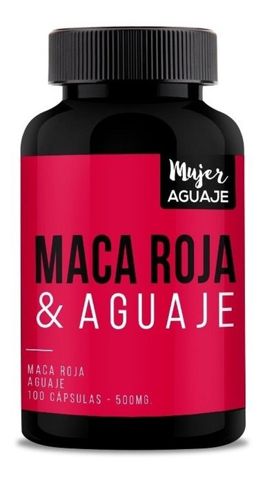 CÁPSULAS MUJER AGUAJE MACA ROJA Y AGUAJE COMPRIMIDOS 100 UNIDADES