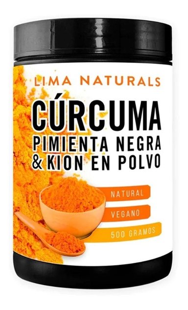 CÚRCUMA LIMA NATURALS POLVO 500 GRAMOS PIMIENTA NEGRA KION