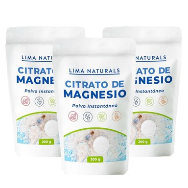 CITRATO DE MAGNESIO LIMA NATURALS POLVO PACK 3 200 G