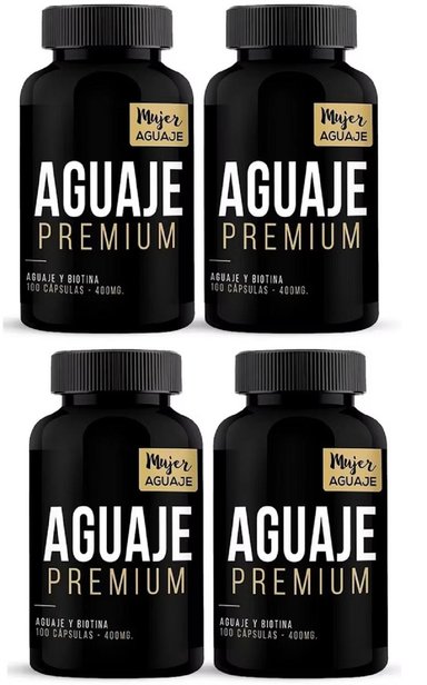 CÁPSULAS MUJER AGUAJE PREMIUM PACK 04 FRASCOS 100 CÁPSULAS