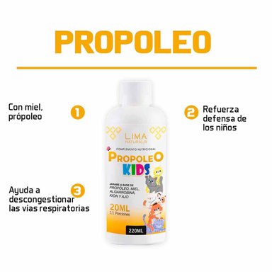 PROPÓLEO LIMA NATURALS JARABE NIÑO 220 ML PACK 3 - 2