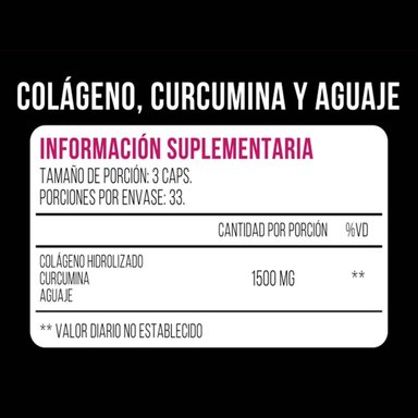 VITAMINA MUJER AGUAJE COLÁGENO CURCUMINA Y AGUAJE 500 MG - 3