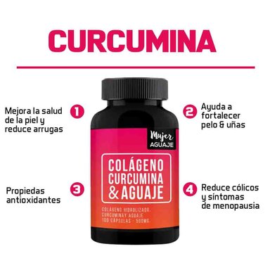 VITAMINA MUJER AGUAJE COLÁGENO CURCUMINA Y AGUAJE 500 MG PACK 2 - 2
