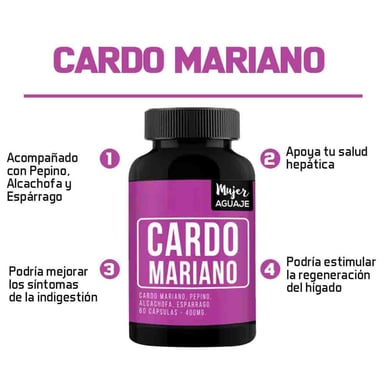 SUPLEMENTO MUJER AGUAJE OMEGA POWER 60 CÁPSULAS + CARDO MARIANO 60 CÁPSULAS - 3
