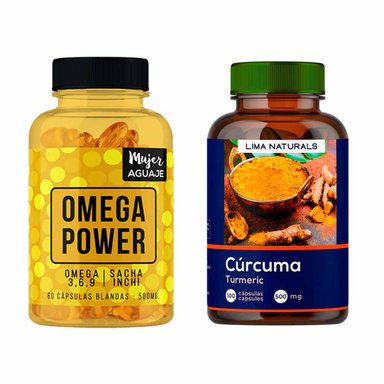 SUPLEMENTO LIMA NATURALS OMEGA POWER 60 CÁPSULAS + CÚRCUMA 100 CÁPSULAS