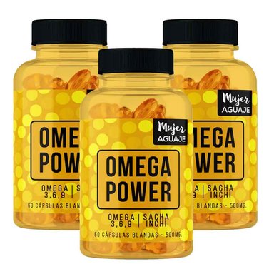 SUPLEMENTO MUJER AGUAJE OMEGA POWER 60 CÁPSULAS BLANDAS PACK X 3
