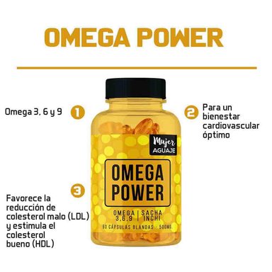 SUPLEMENTO MUJER AGUAJE OMEGA POWER 60 CÁPSULAS BLANDAS - 2