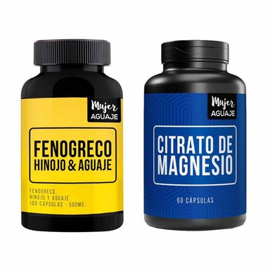 SUPLEMENTO MUJER AGUAJE CITRATO MAGNESIO 60 CÁPSULAS + FENOGRECO HINOJO Y AGUAJE CÁPSULAS