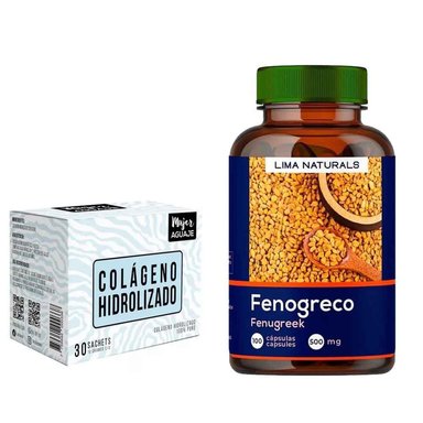 SUPLEMENTO LIMA NATURALS COLAGENO HIDROLIZADO CAJA 30 SACHETS + FENOGRECO 100 CÁPSULAS