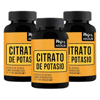 CITRATO DE POTASIO 90 CÁPSULAS MUJER AGUAJE - PACK X 3