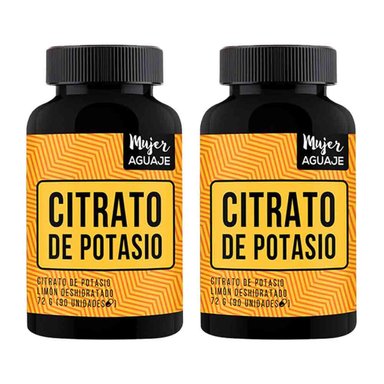 CITRATO DE POTASIO 90 CÁPSULAS MUJER AGUAJE - PACK X 2