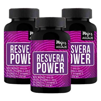 RESVERA POWER 90 CÁPSULAS MUJER AGUAJE - PACK X 3