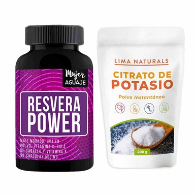 RESVERA POWER 90 CÁPSULAS + CITRATO DE POTASIO 200 G LIMA NATURALS