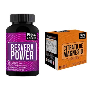 RESVERA POWER + CITRATO DE MAGNESIO SACHETS MUJER AGUAJE