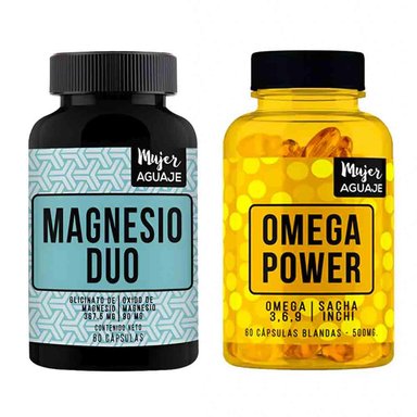 MAGNESIO DUO + OMEGA POWER CÁPSULAS MUJER AGUAJE