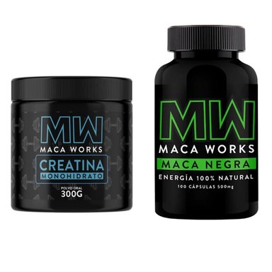 CREATINA + MACA NEGRA CÁPSULAS MACA WORKS