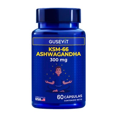 ASHWAGANDHA KSM-66 60 CÁPSULAS GUSEVIT SIN SABOR