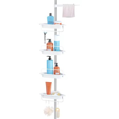 ESTANTE DUCHA BLANCO ESQUINA 4 NIVELES 3.2 METROS