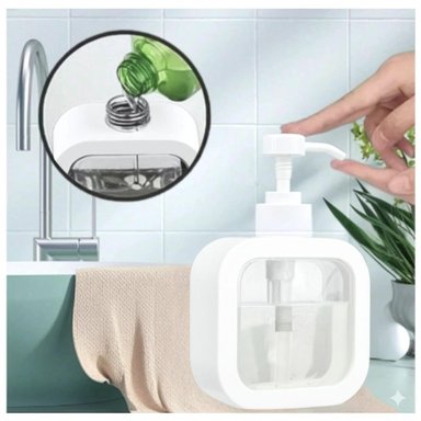 DISPENSADOR DE JABÓN LÍQUIDO CREMAS ESTILO MODERNO TAMAÑO M