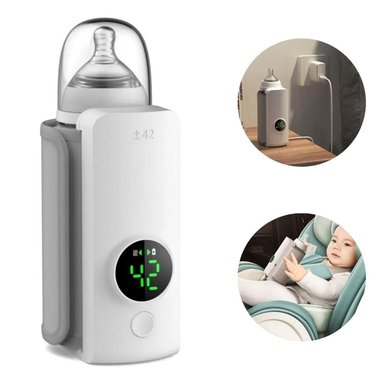 CALENTADOR DE BIBERONES PORTÁTIL INALÁMBRICO CALIENTA MAMADERA UNIFORME 360°
