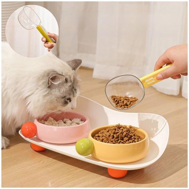 CUCHARA MEDIDORA MULTIUSOS PARA MASCOTAS PERROS Y GATOS 2 EN 1 TAMAÑO M