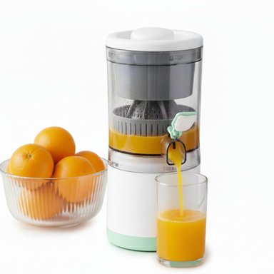 EXPRIMIDOR ELÉCTRICO DE NARANJAS Y FRUTAS PORTÁTIL RECARGABLE MULTIFUNCIONAL TAMAÑO M