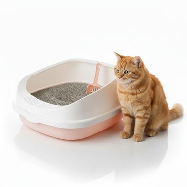 CAJA DE ARENA ARENERO PARA GATO CON PALA CERNIDORA 20X40X48CM ROSA TAMAÑO M