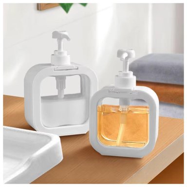 PACK X2 DISPENSADOR DE JABÓN LÍQUIDO CREMAS ESTILO MODERNO TAMAÑO M