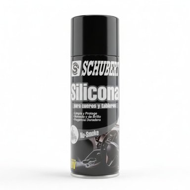 SILICONA EN SPRAY SCHUBERT MULTIUSOS PARA CUEROS Y TABLEROS 450ML ELIMINA OLOR A CIGARRO