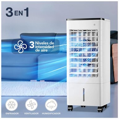 VENTILADOR ENFRIADOR DE AIRE PORTÁTIL HUMIDIFICADOR 3 EN 1 DE 75W