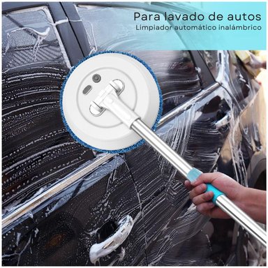 LIMPIADOR INALÁMBRICO MULTIFUNCIONAL TRAPEADOR ELÉCTRICO GIRATORIO CELESTE TAMAÑO M