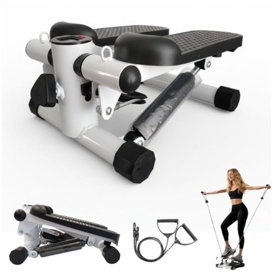 MÁQUINA DE EJERCICIOS MULTIFUNCIONAL PORTÁTIL CAMINADORA ESCALADORA STEPPER CON LIGAS