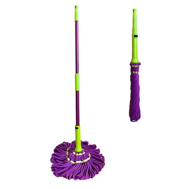 TRAPEADOR MÁGICO GIRATORIO DE MICROFIBRA SECADO RÁPIDO EXPRIME SIN CONTACTO FUCSIA OSCURO TAMAÑO M - 6
