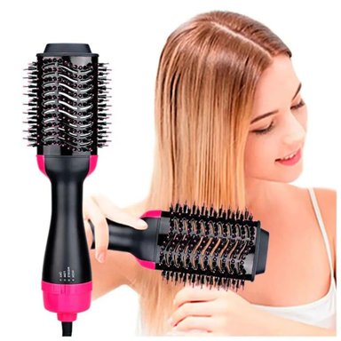 CEPILLO SECADOR ALISADOR DE CABELLO PELO 1500W CON IONES Y REVESTIMIENTO CERÁMICO 2 EN 1