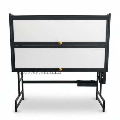 ORGANIZADOR Y ESCURRIDOR DE PLATOS 3 NIVELES CON DOBLE TAPA ACERO AL CARBONO 85CM - 5