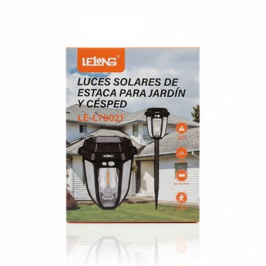 LÁMPARA CON PANEL SOLAR TIPO ESTACA LE-LT0021 IMPERMEABLE SENSOR MOVIMIENTO - 9