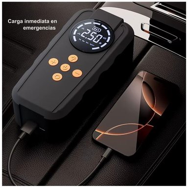 ARRANCADOR DE BATERÍA PARA AUTOS 4 EN 1 MULTIFUNCIÓN COMPRESOR POWER BANK LINTERNA - 4
