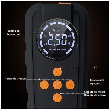 ARRANCADOR DE BATERÍA PARA AUTOS 4 EN 1 MULTIFUNCIÓN COMPRESOR POWER BANK LINTERNA - 5